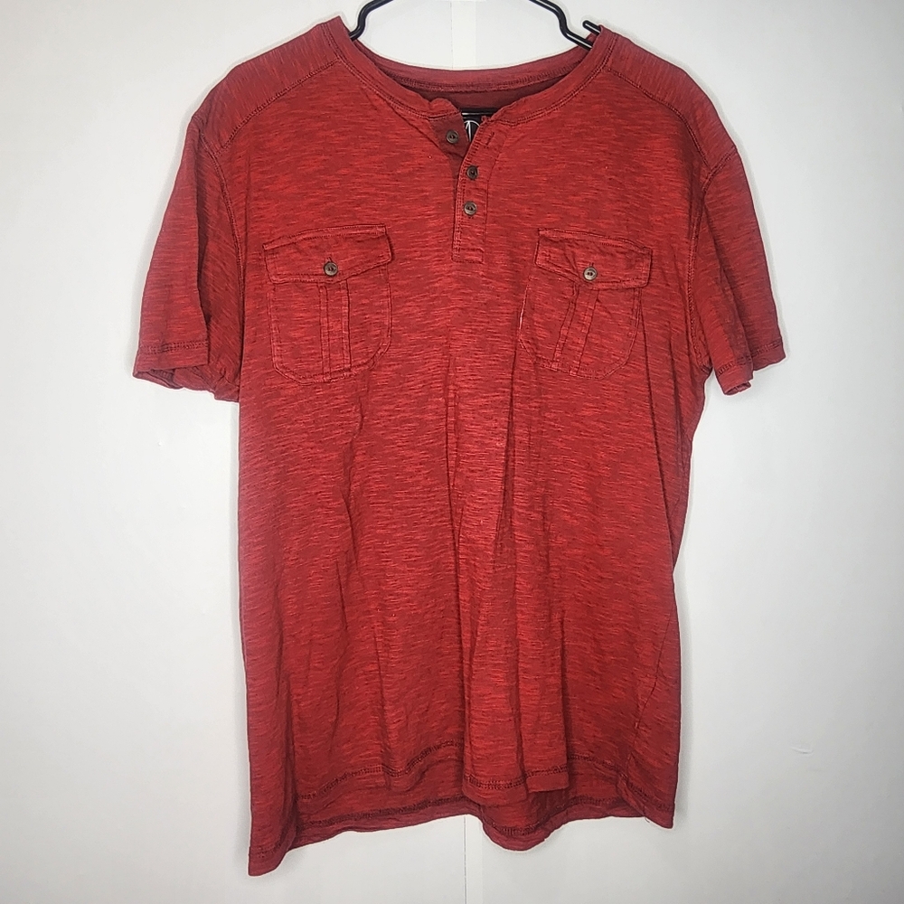 Modern Culture Men's Casual Short Sleeve Shirt with Pockets on Front, Large